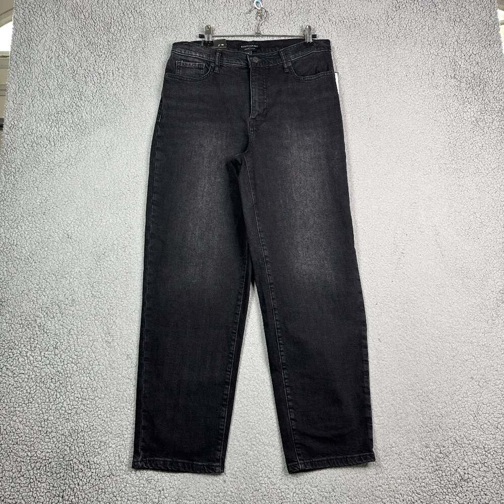 Banana Republic Jeans Women Size 8/29 Black Dark Wash High Rise Straight Ankle